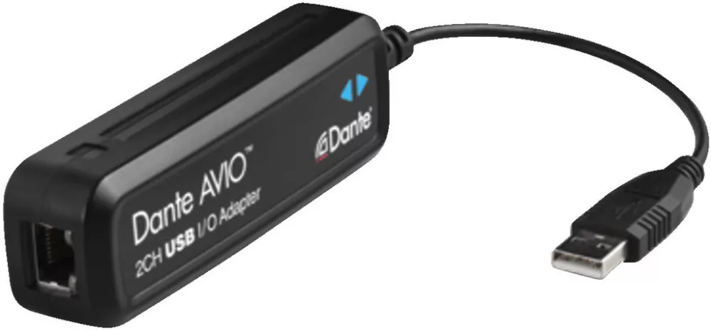 ADP-USB-2X2 Dante ® AVIO USB adapter, ADP-USBC-2X2 + USBA-30AC (adapter from USB Type-C to USB Type-A)