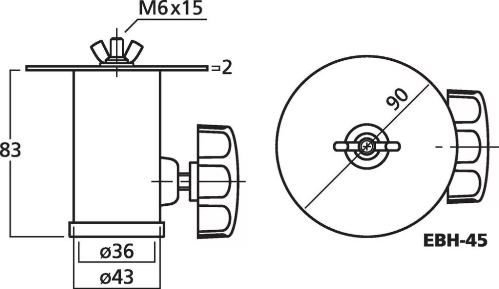 EBH-45 Állványadapter - view 2