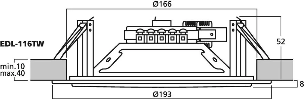 EDL-116TW PA álmennyezeti hangszóró, 100 V - 2. kép
