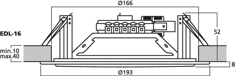 EDL-16 PA álmennyezeti hangszóró, 15 cm (6") - 2. kép