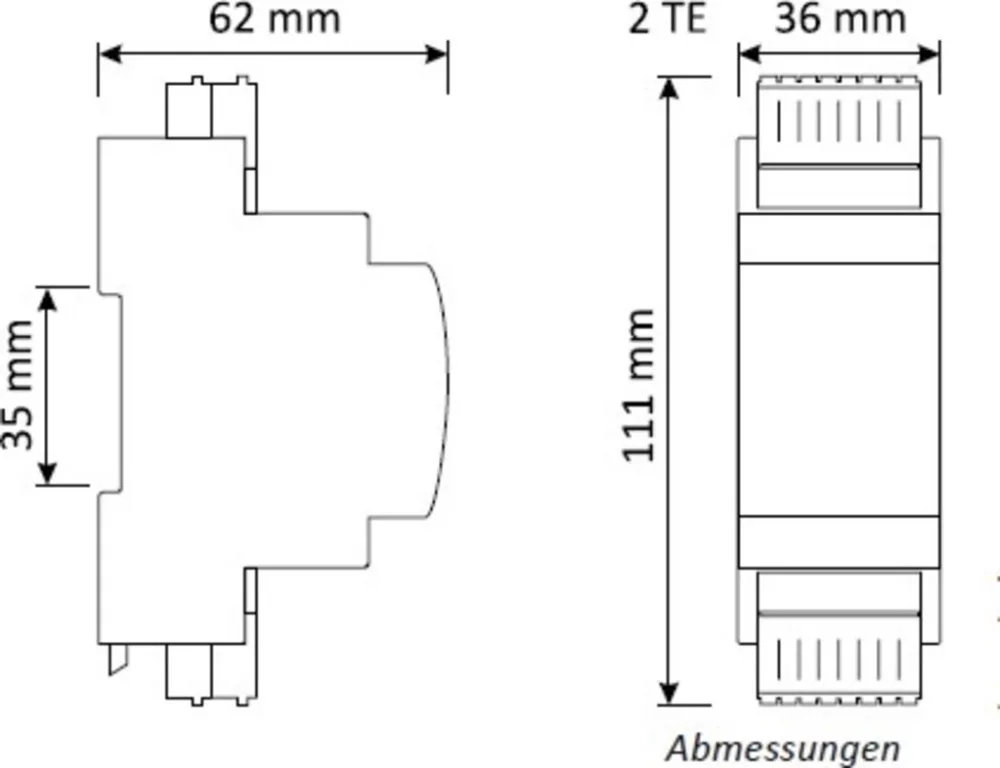 EPS32 Amplifier, DIN rail - view 2