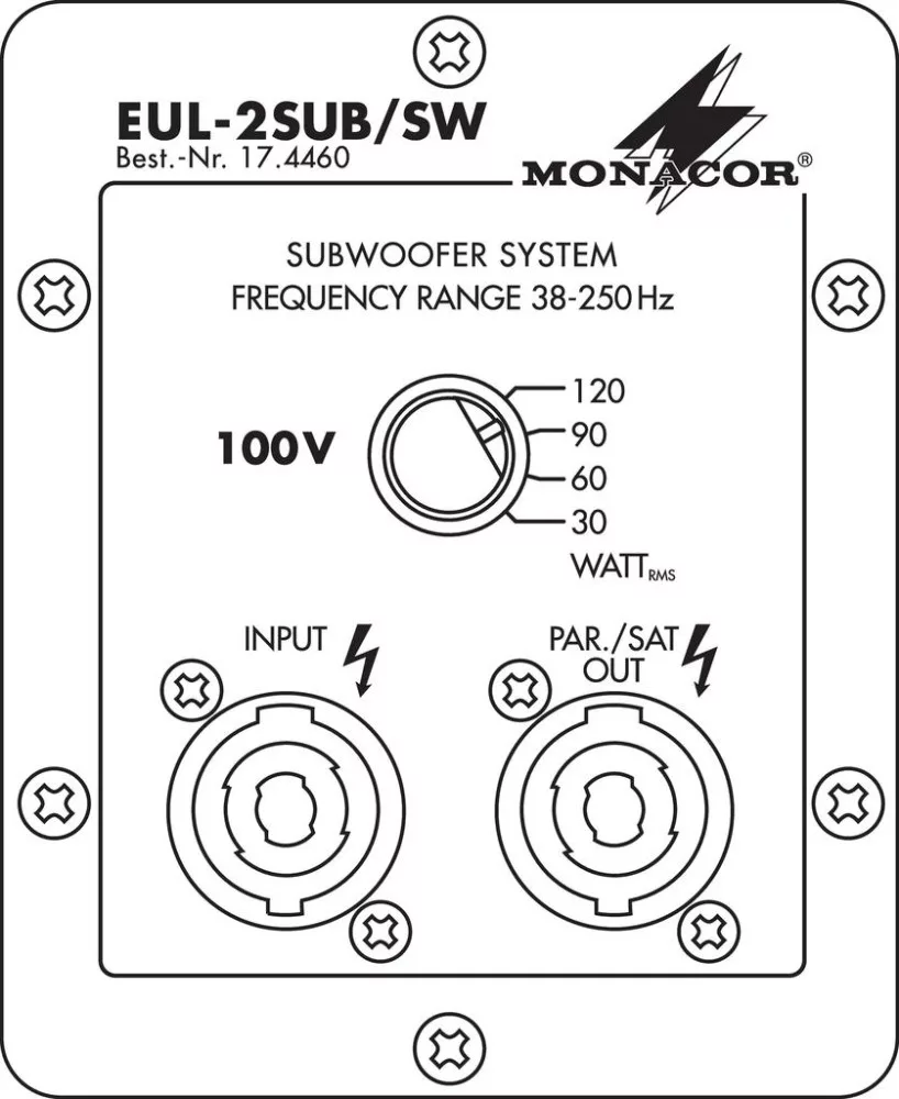 EUL-2SUB_SW 100V szubbasszussugárzó - view 2