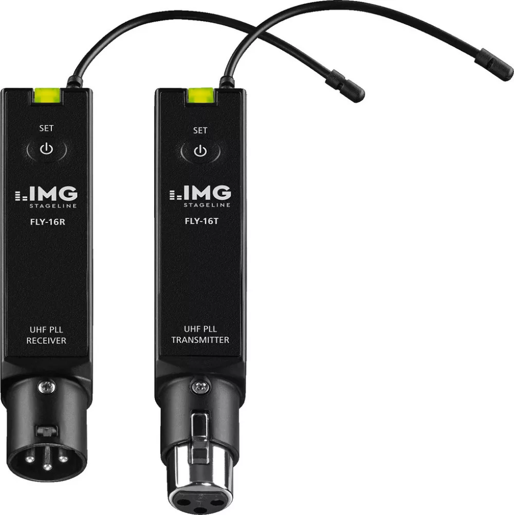 FLY-16SET 16-channel wireless PA audio transmission set, incl. transmitter FLY-16T and receiver FLY-16R