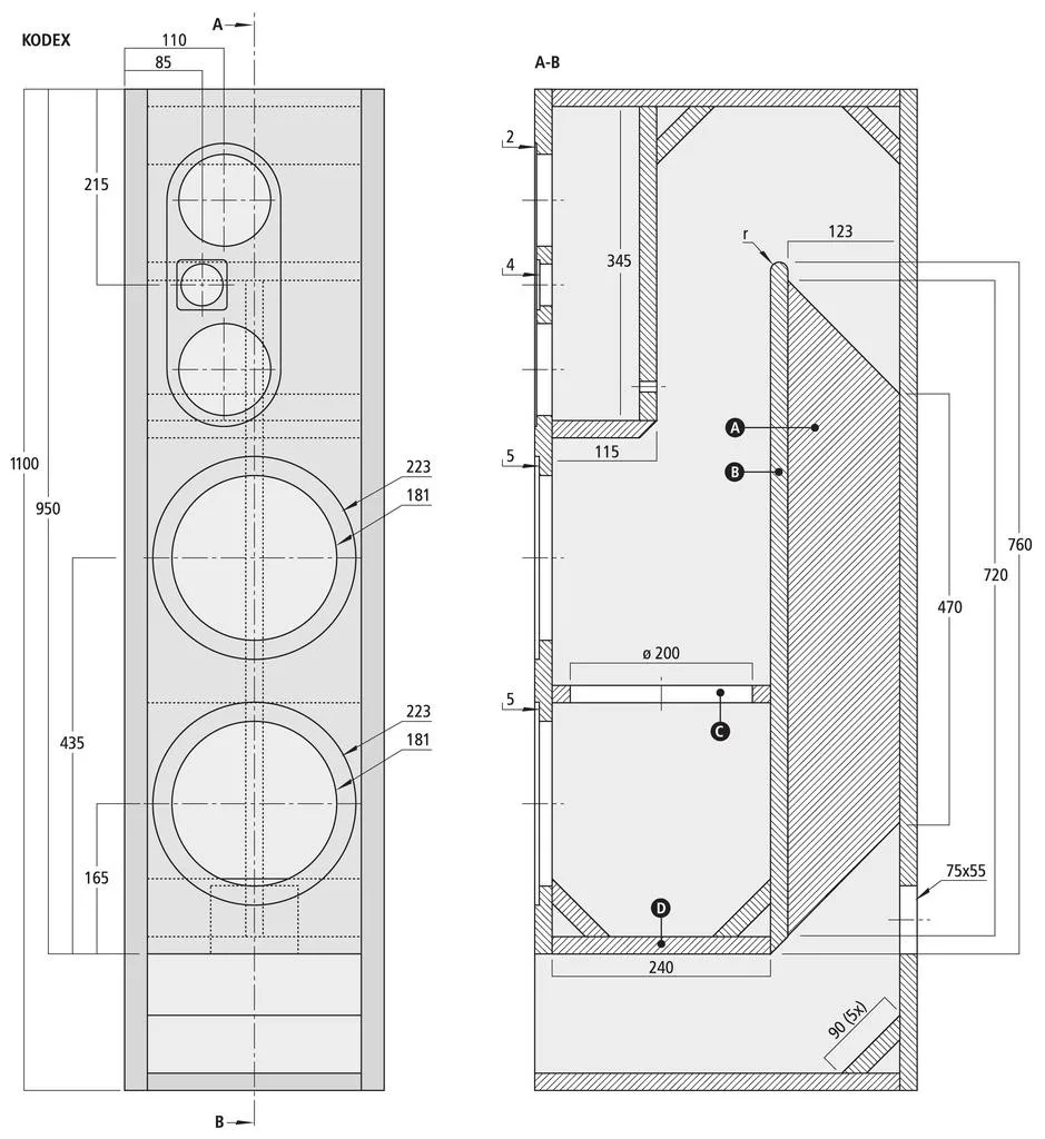 KODEX Hi-fi floorstanding speaker - view 3