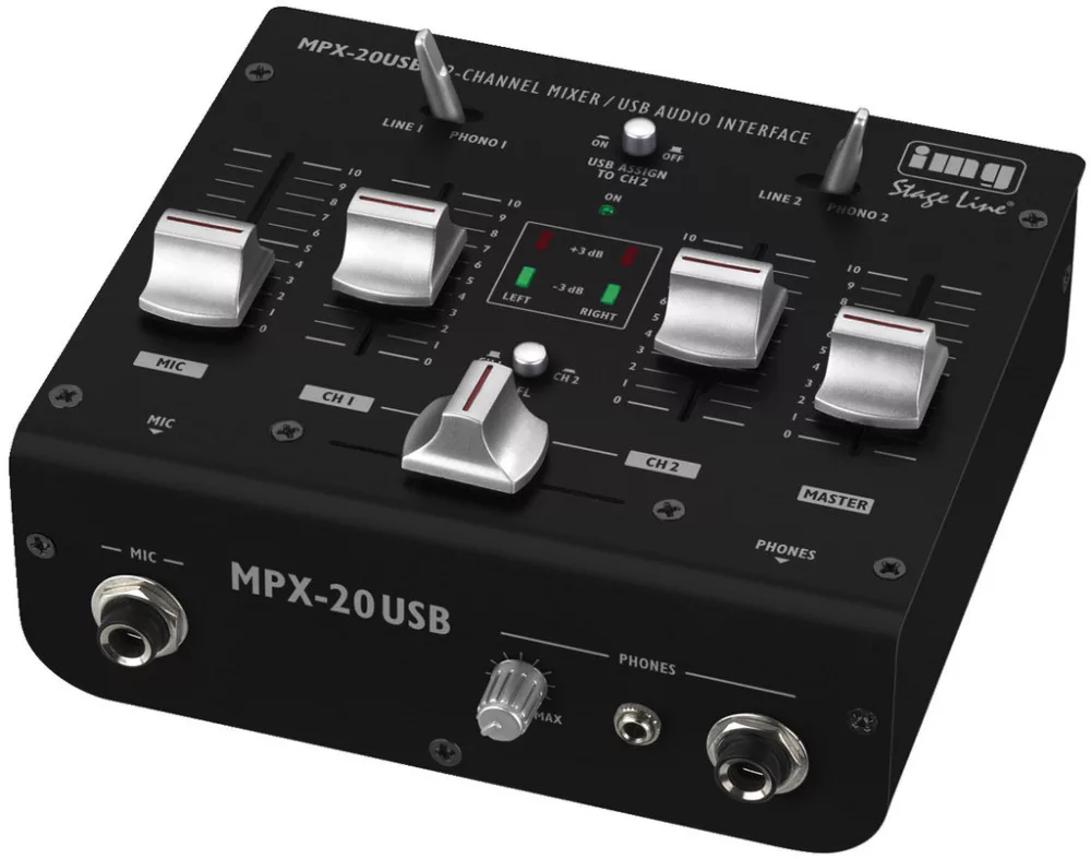 MPX-20USB 3-csatornás sztereó DJ keverőpult - 3. kép