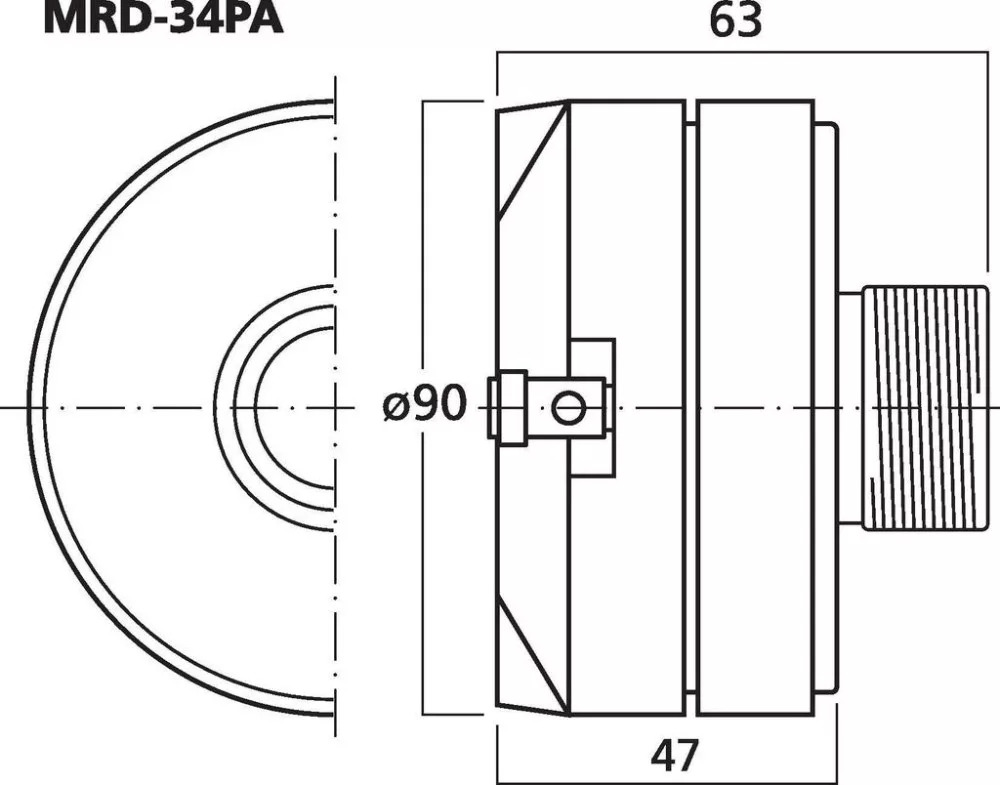 MRD-34PA PA tölcsérmeghajtó, 70W MAX , 8Ω - 3. kép