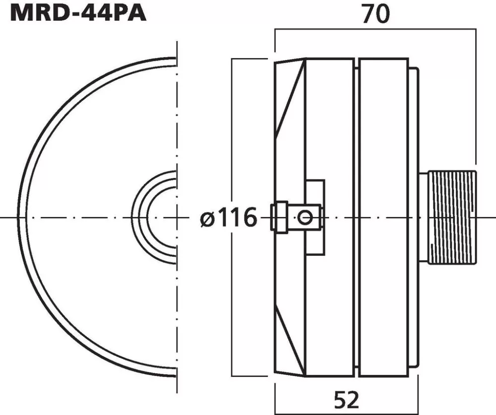 MRD-44PA PA tölcsér meghatjó, 90W MAX , 8Ω - 3. kép
