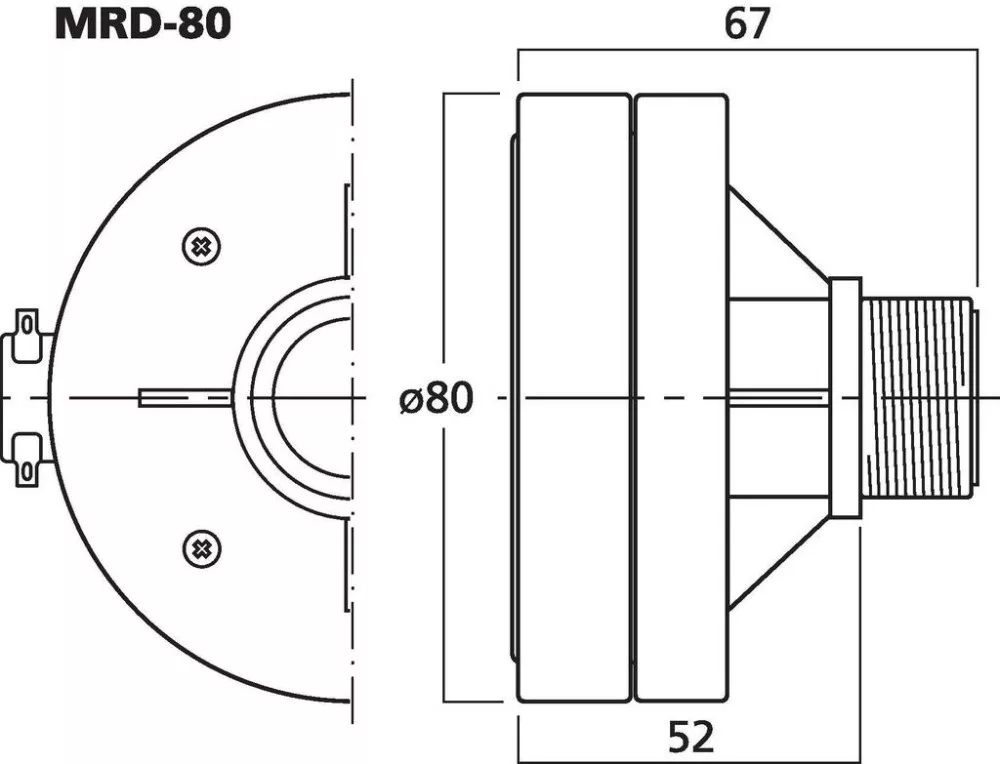 MRD-80 PA nyomókamrás meghajtó, 60W max , 8Ω - 2. kép