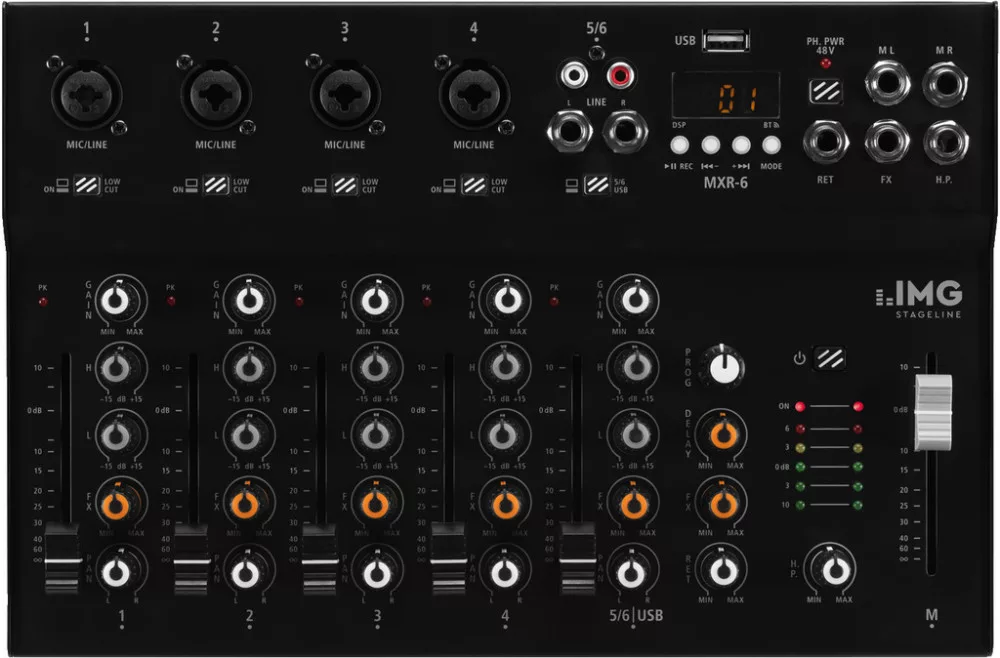 MXR-6 6-csatornás audió keverő - 2. kép