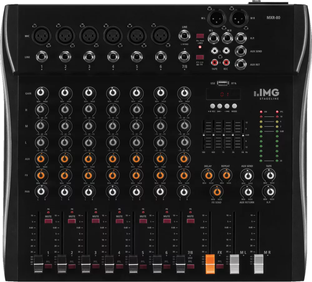 MXR-80 8-csatornás audió keverő - 2. kép