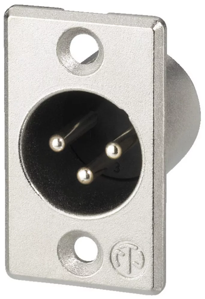 NC-3MP NEUTRIK 3-pin, panel-mount XLR connectors