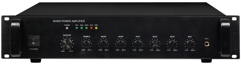 CKS PA-120 - universal mono mixer amplifier (120W, 3 microphone bemenet)