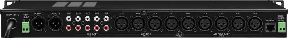PA-1414MX 10-csatornás PA előerősítő - 3. kép
