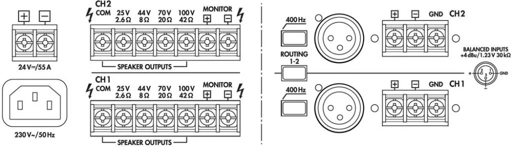 PA-2240 PA power amplifier - view 3