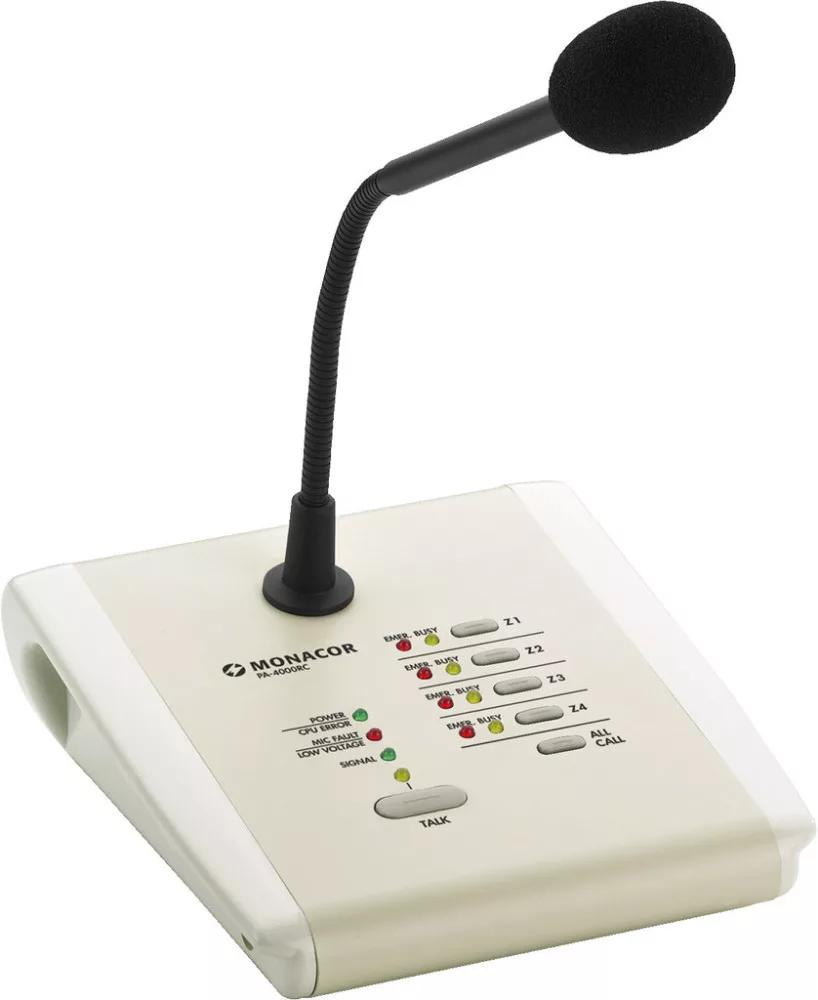 PA-4000RC PA zónavezérlős desktop microphone