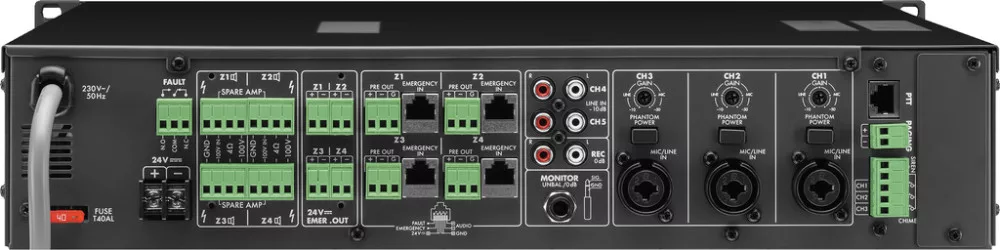 PA-40120 4 zónás monó keverőerősítő - 3. kép