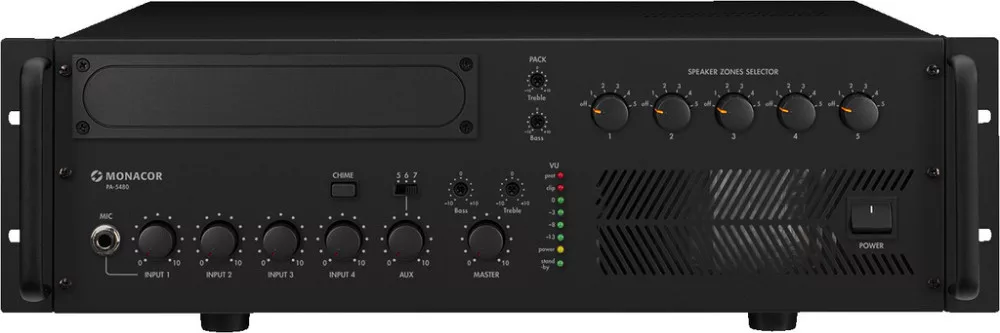 PA-5480 5-zone PA mono keverőerősítők