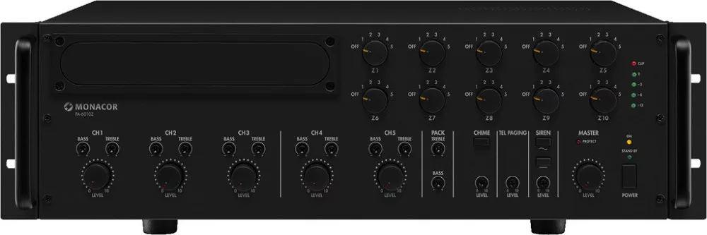 PA-6010Z 10-zone mono PA mixing amplifier