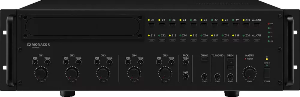 PA-6020Z 20-zone mono PA mixing amplifier