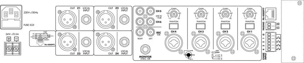 PA-6040MPX 4-zone mixer - view 2