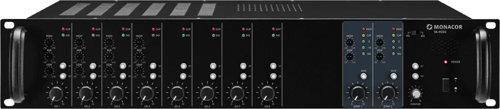 PA-M224 2-zone PA matrix mixing amplifier