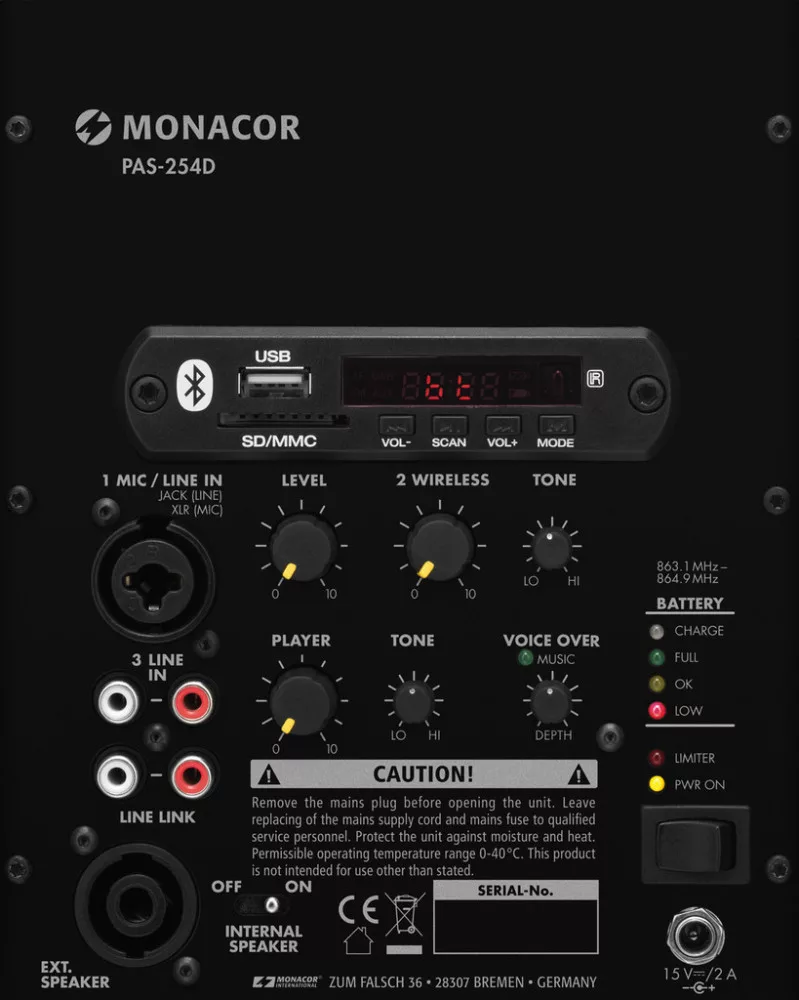 PAS-254D Portable amplifier system - view 2