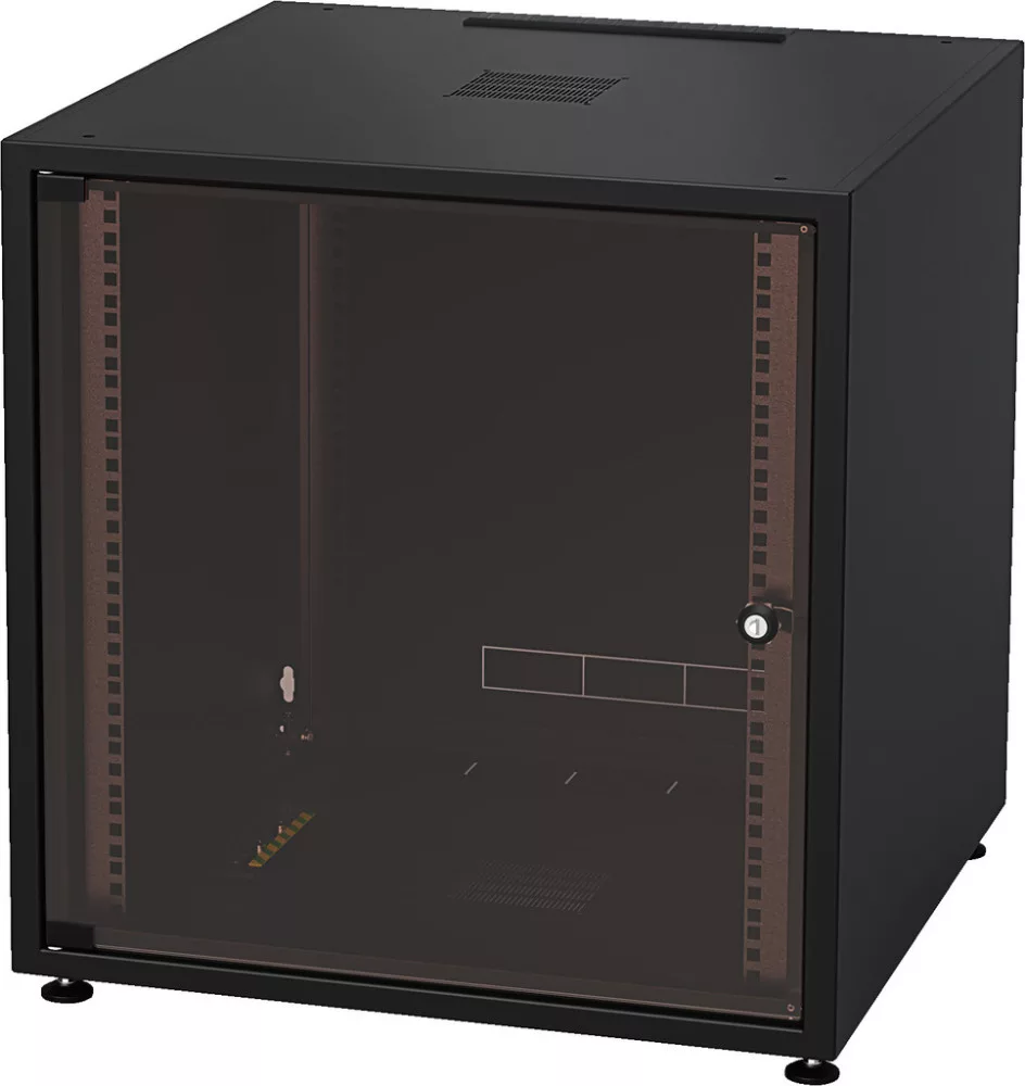 RACK-12GD/SW 19"-os stúdió rack állvány (12U, fekete) - 2. kép