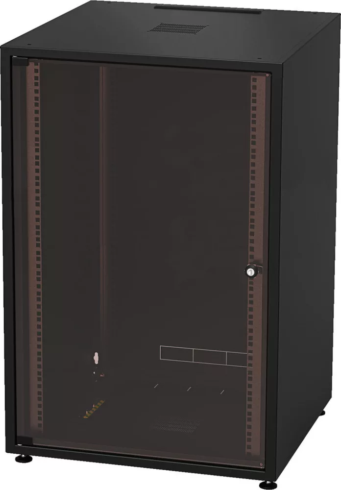 RACK-18GD/SW 19"-os stúdió rack állvány (18U, fekete) - 2. kép