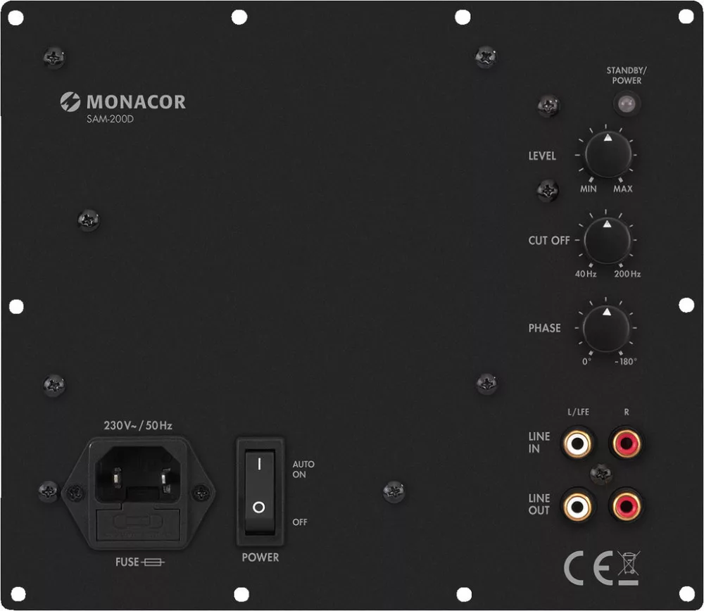 SAM-200D Class D active subwoofer module, 200 W at 4 Ω