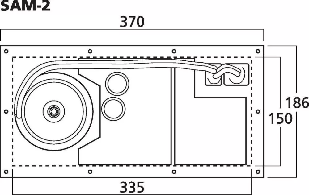 SAM-2 Szubbasszus erősítő modul, 250W - 3. kép