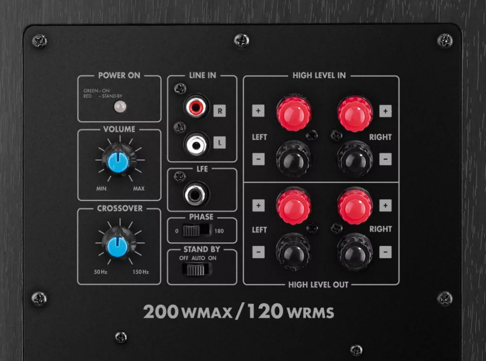 SOUND-100SUB Aktív szubbasszussugárzó, 200W max , 120W eff - 4. kép