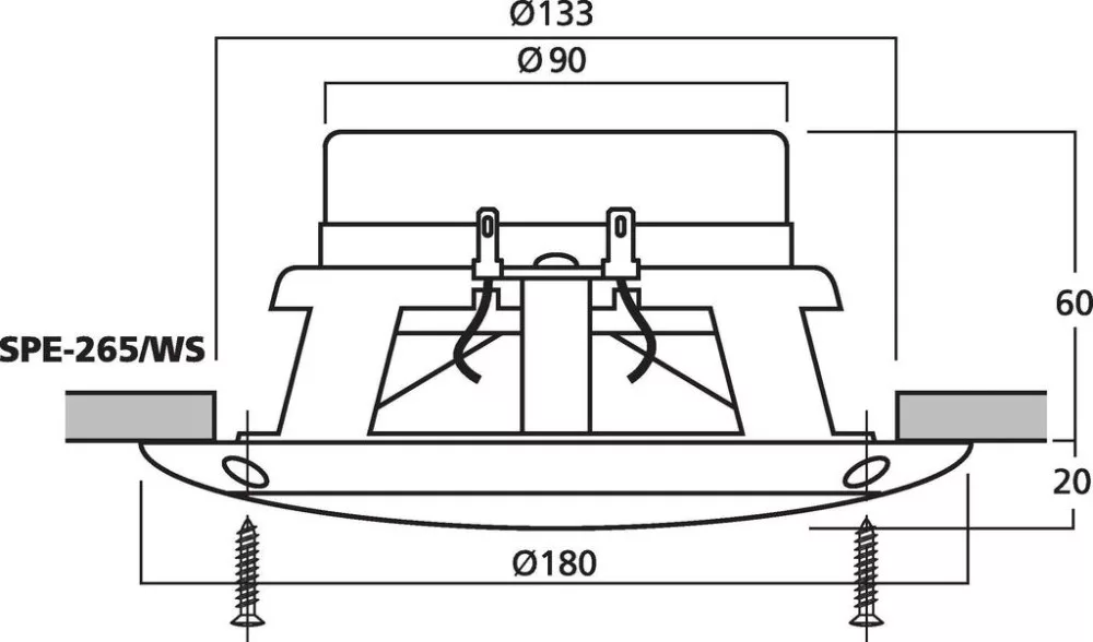 SPE-265_WS Süllyeszthető hangszórópárok - 2. kép