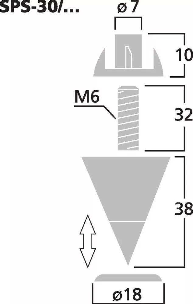 SPS-30_SC Hangfal tüskekészlet (4 db) - 2. kép