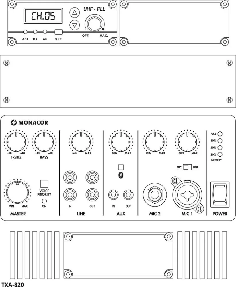 TXA-820 Portable amplifier system - view 2