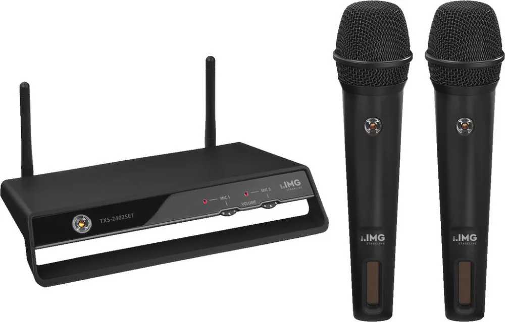 TXS-2402SET Két hangcsatornás, 2,4GHz-es digital wireless PLL mikrofonrendszer
