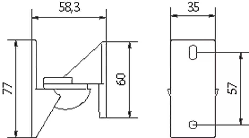 WHQB200W WH QB200, fehér – Gömbcsuklós fali tartó - 2. kép