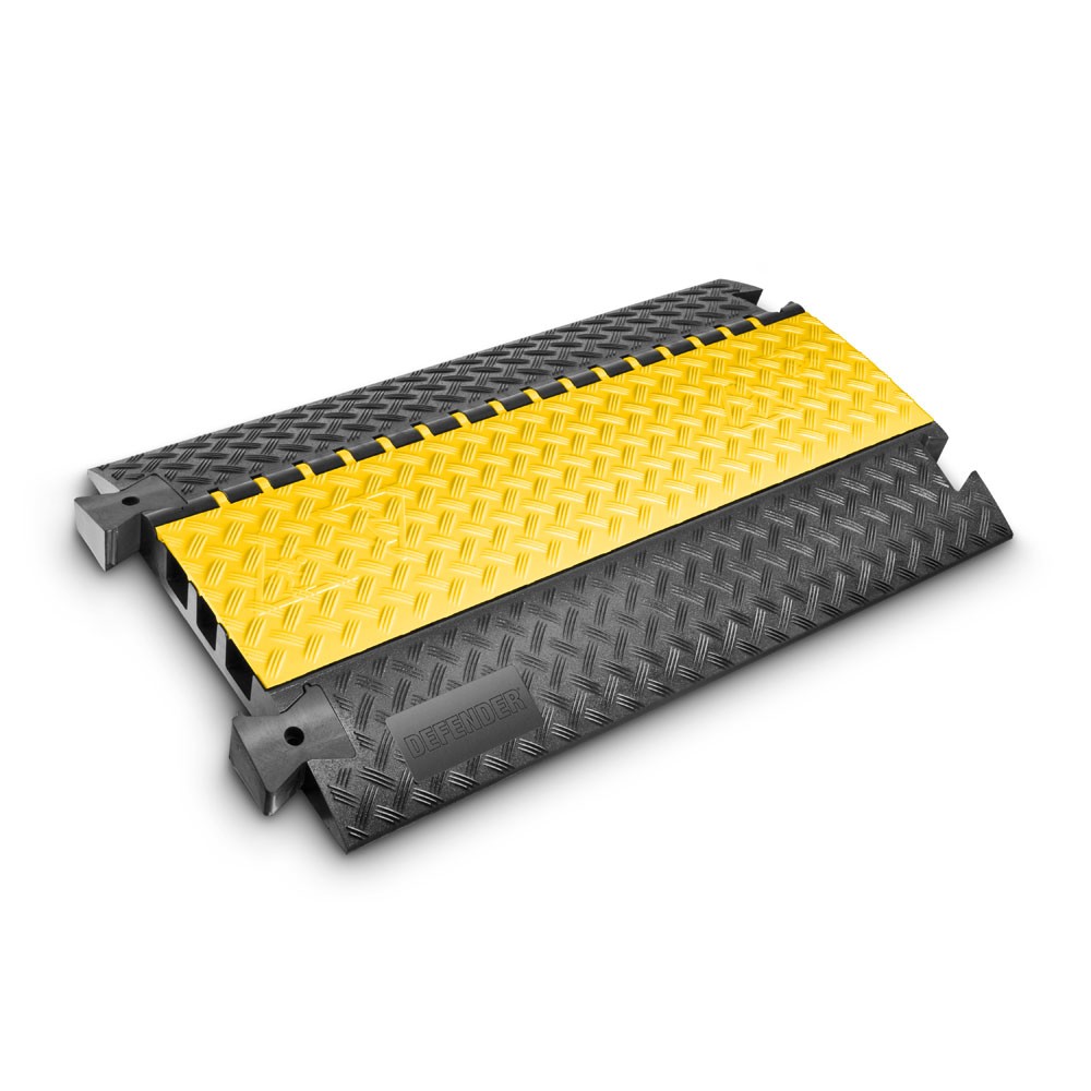 Defender 3 LUX - cable protector 3-channel, fényáteresztő openable lid / cover, max. load 5 tonna