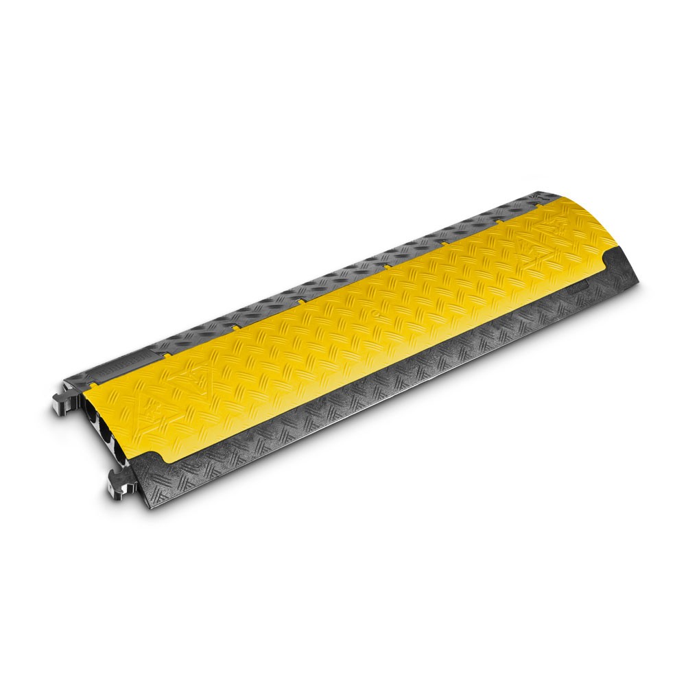 Defender Mini LUX - cable protector 3-channel, openable, fényáteresztő yellow lid / cover, max. load 2 tonna