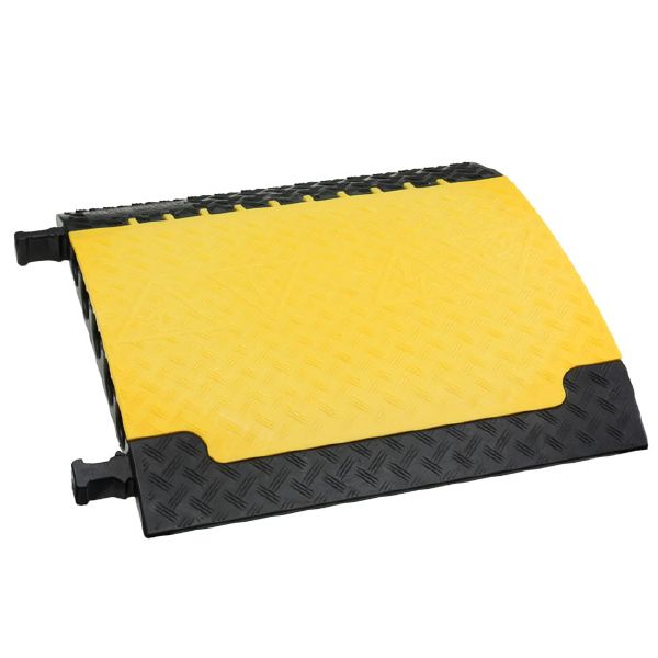 Defender XXL - cable protector 5-channel, openable yellow lid / cover, max. load 5 tonna