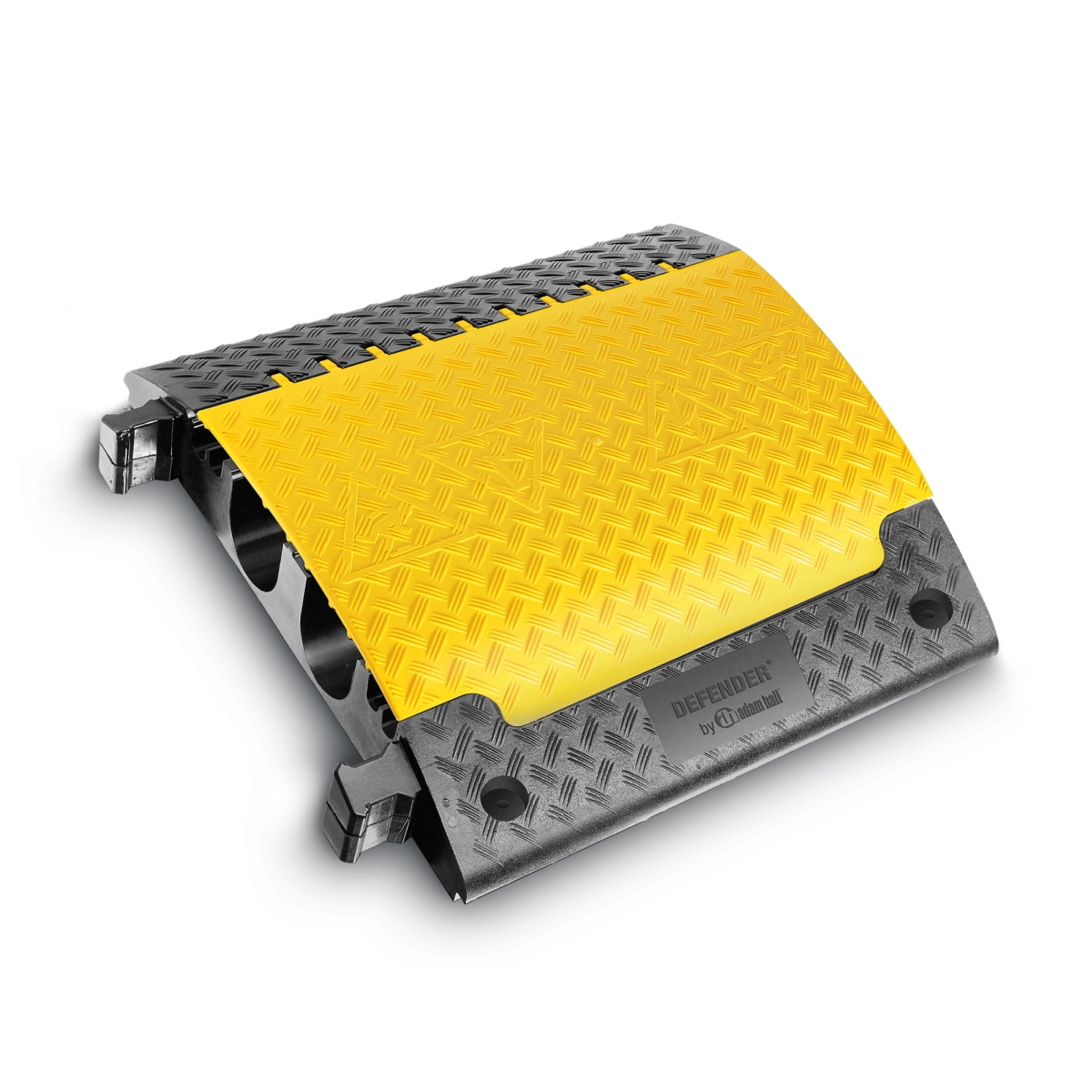 Defender ULTRA L 2 - cable protector 2 + 4-channel, openable yellow lid / cover, max. load 6 tonna