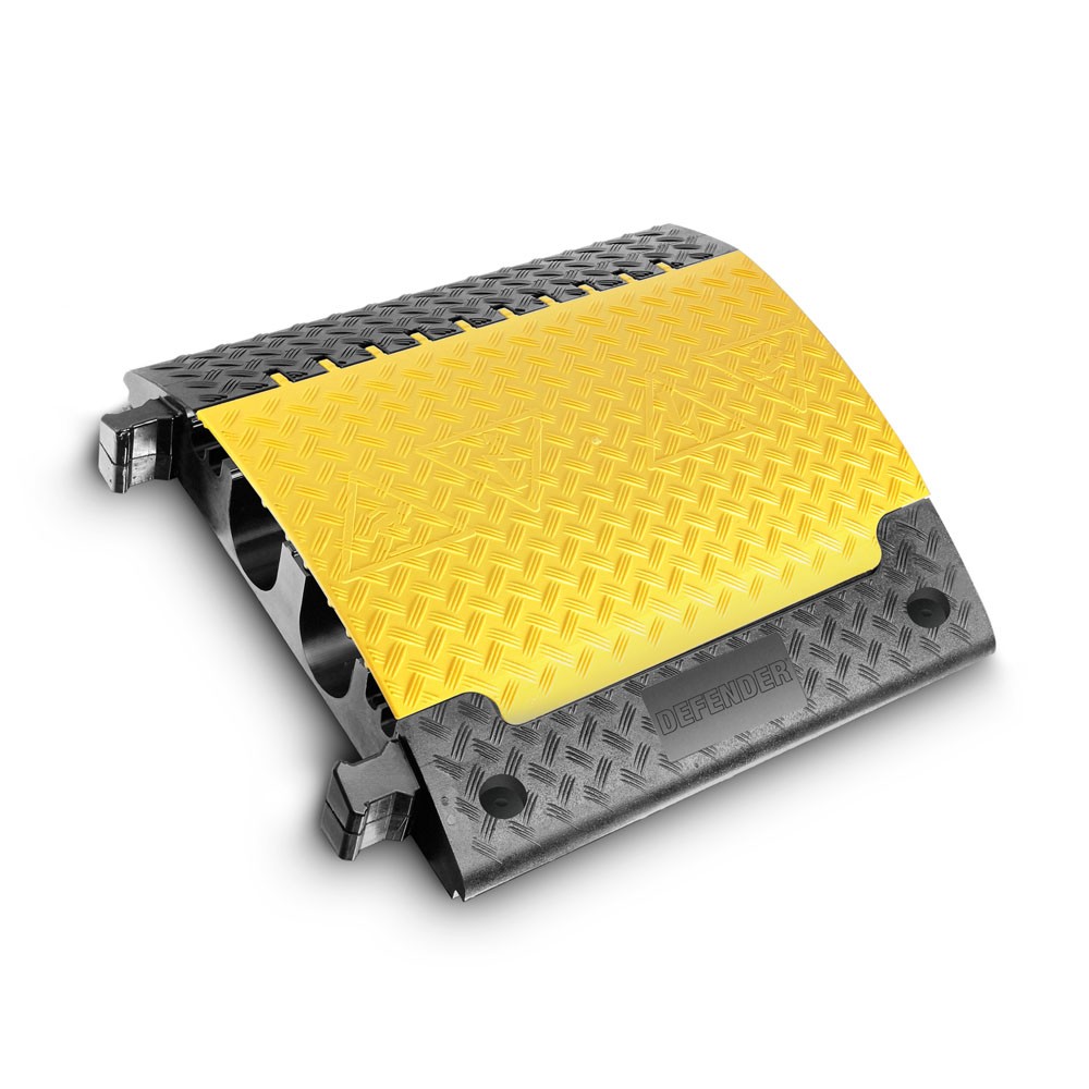 Defender ULTRA L 2 LUX - cable protector 2 + 4-channel, openable, fényáteresztő yellow lid / cover, max. load 6 tonna