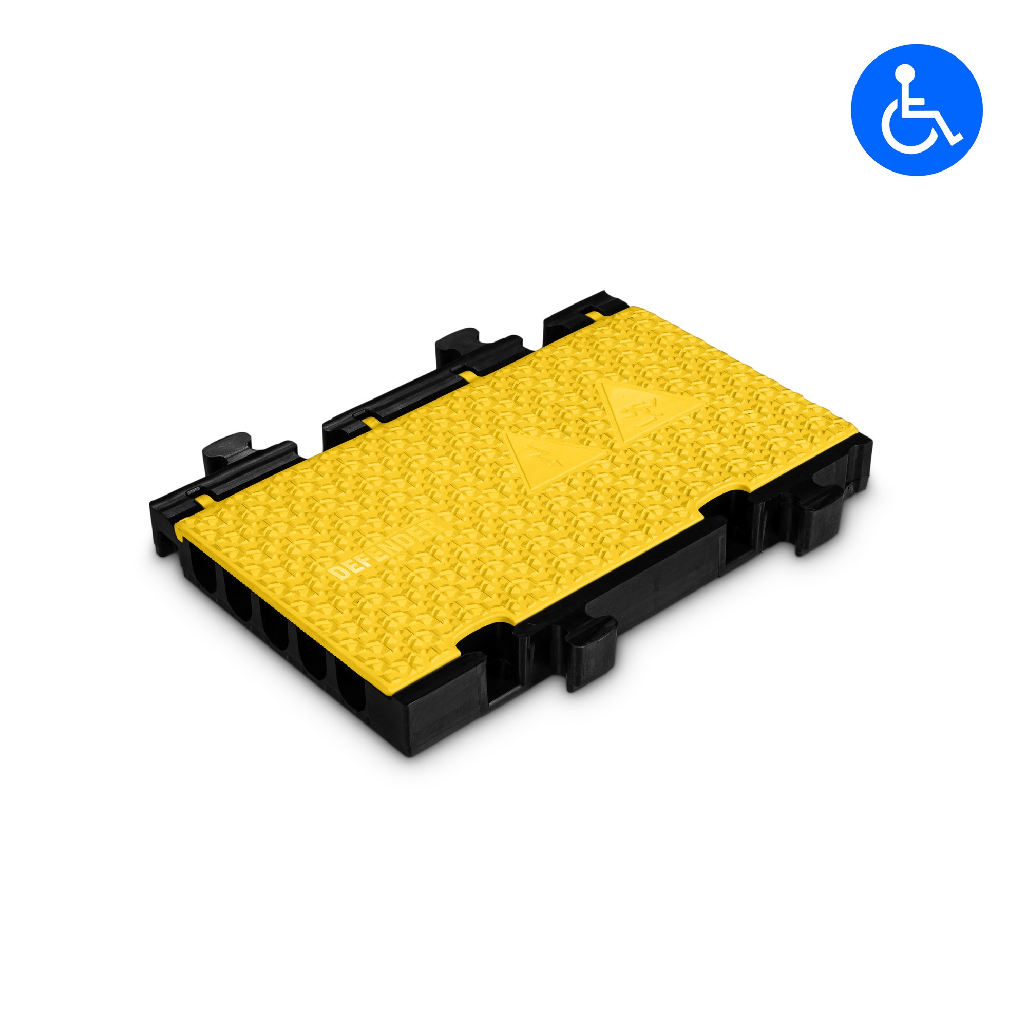 Defender MIDI 5 2D HV - kerekesszék cable protector feles középrész, 3-channel, blue lid / cover, max. load 5 tonna