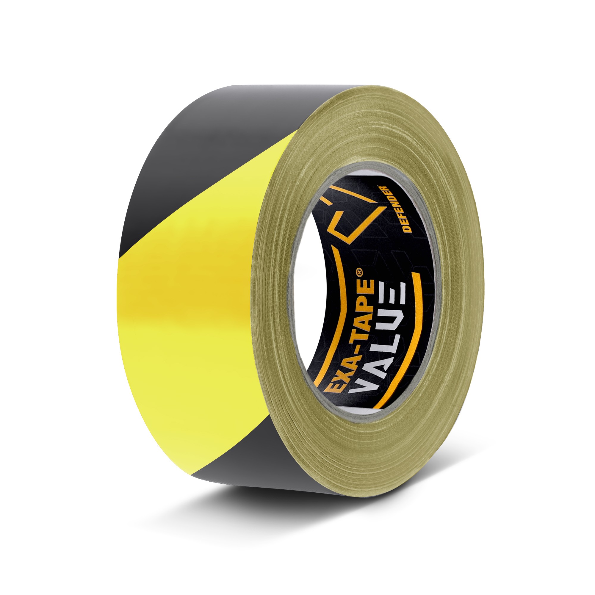 Defender EXA-TAPE-VALUE BY 50 - fabric adhesive tape, black-yellow, glossy, 50 mm x 5 m