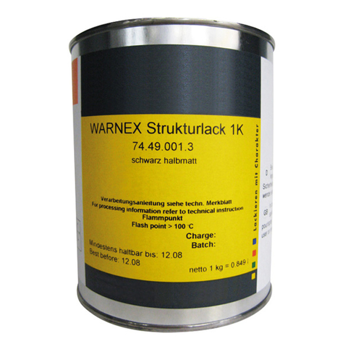 Adam Hall 131 - Warnex Struktur festék, black, impact-resistant, 1 kg