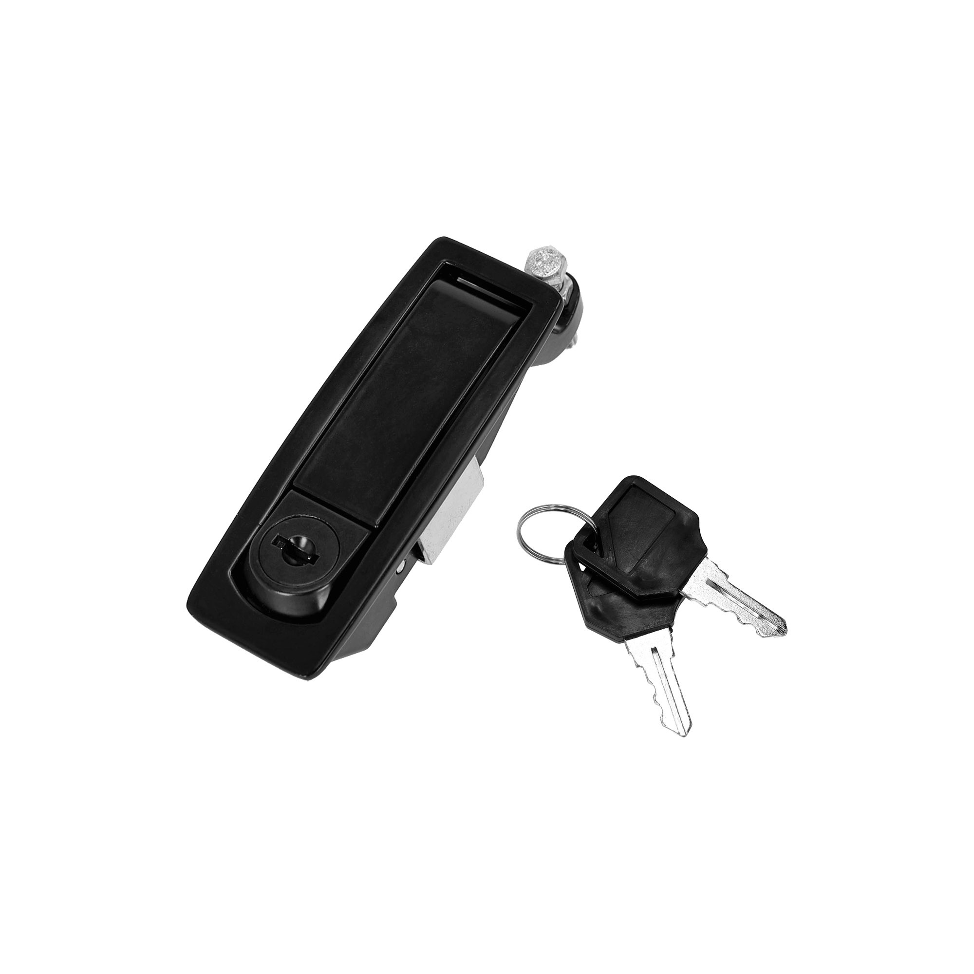 Adam Hall 16552 L - spring-loaded zár (retesz) szervízajtóhoz, kulccsal lockable, black