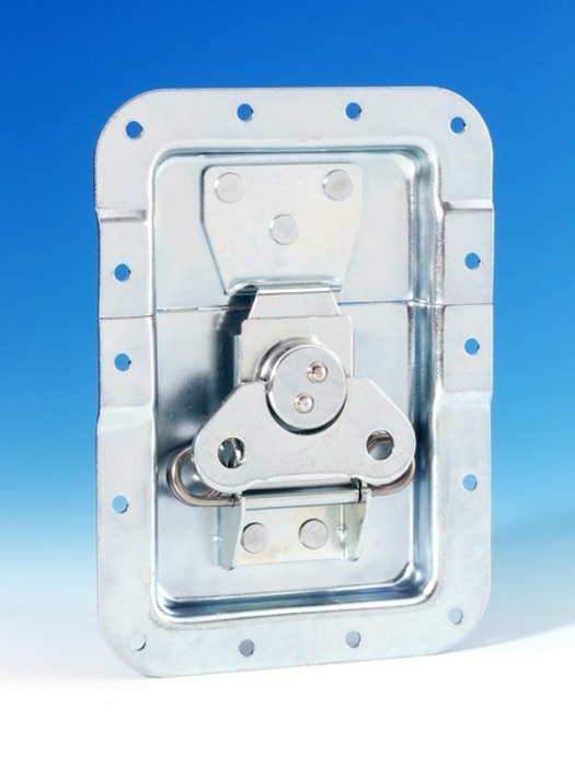 Adam Hall 17251 SP - butterfly latch, nagy, 14 mm bass profilhoz fitting in tray, release with spring, lakatolható