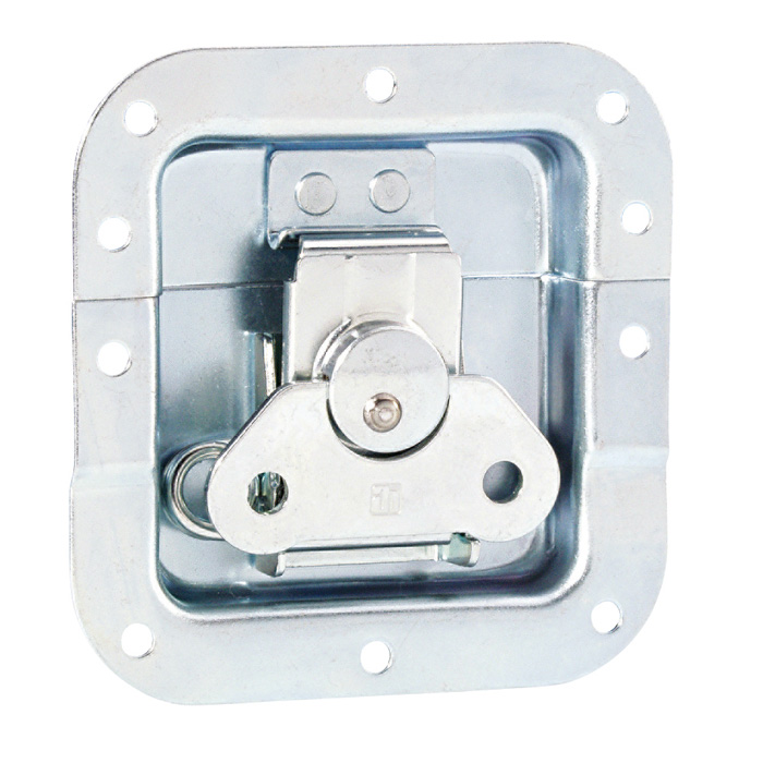 Adam Hall 17293 SP - butterfly latch, medium, 14 mm bass, félig profilhoz fitting in tray, release with spring, lakatolható
