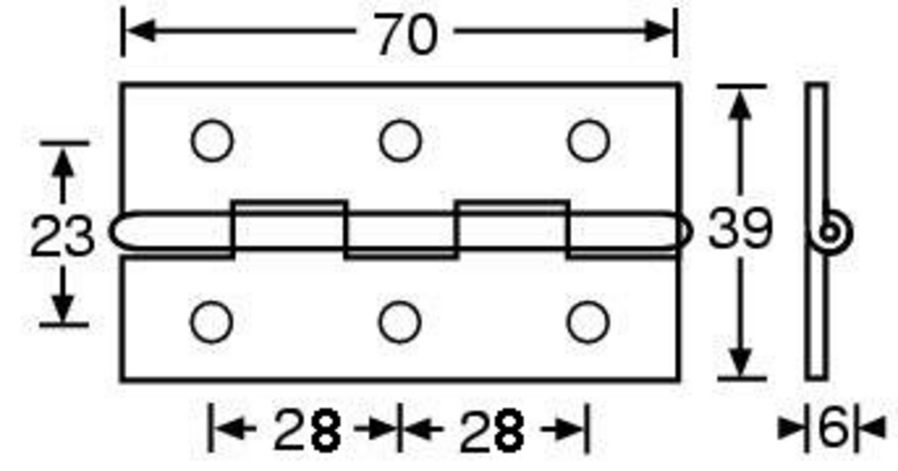 Adam Hall 2602 - zsanér, közepes, horganyzott - 2. kép