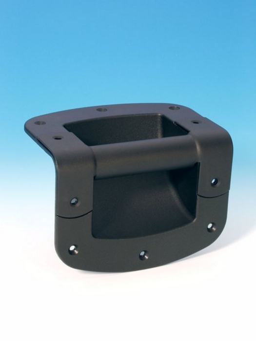 Adam Hall 34053 - speaker handle / ear pair, metal markolattal, élre mountable plastic in tray, 173x122x122 mm