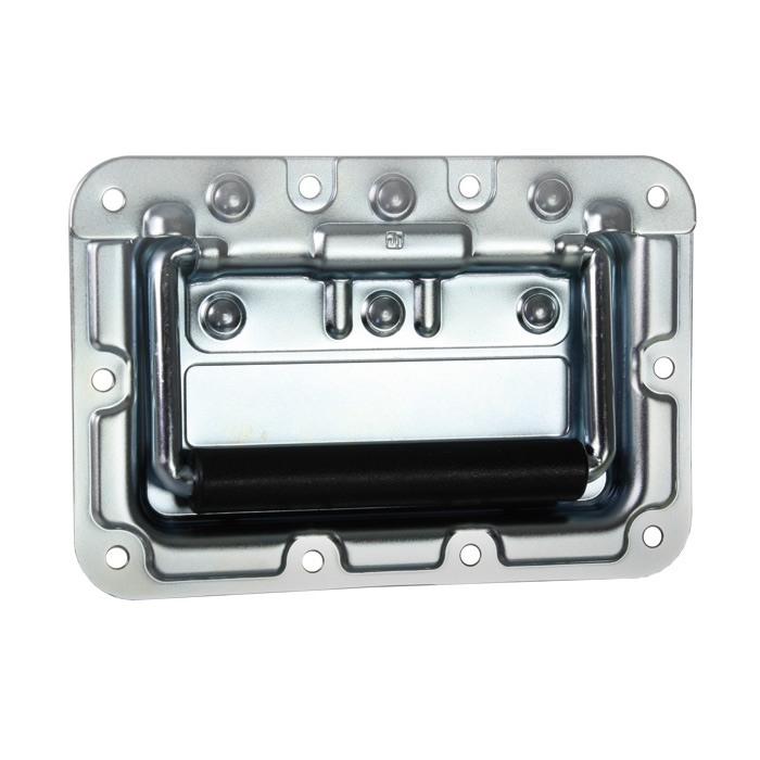 Adam Hall 34081 - flight case handle / ear galvanized, spring-loaded, 160x107x9 mm
